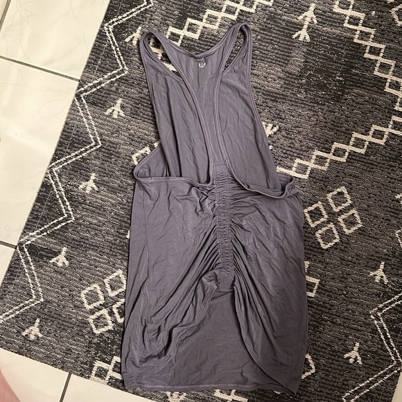 Lululemon Deep Stretch Racerback Athletic Tank Top Light Grey - Picture 2 of 4